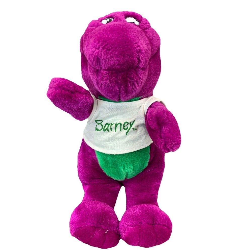 Vintage Original Early 90's Barney The Dinosaur 14" Backyard Gang Plush Stuffed